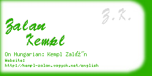 zalan kempl business card